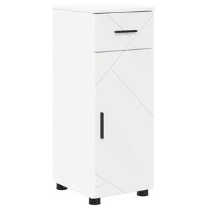vidaXL Badezimmerschrank Wei&szlig; 30 x 35 x 80 cm Holzwerkstoff & Metall