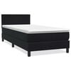vidaXL Boxspringbett mit Matratze & LED Schwarz 90x210 cm Samt