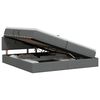 vidaXL Aufbewahrungsbett mit Matratze Dunkelgrau 200 x 200 cm Samt