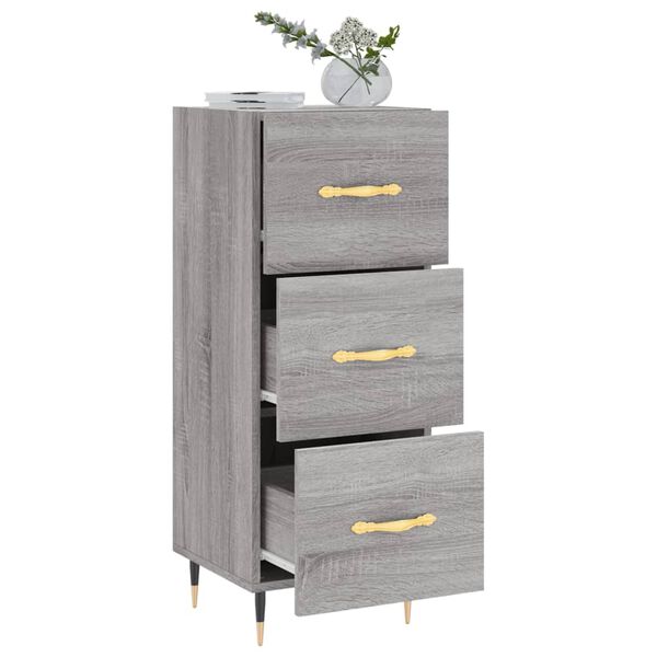 vidaXL Sideboard Grau Sonoma 34,5x34x90 cm Holzwerkstoff