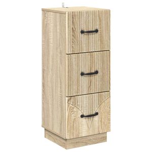 vidaXL Schubladenschrank 33 x 34,5 x 87 cm Holzwerkstoff Sonoma-Eiche