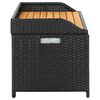 vidaXL Sitzbank mit Stauraum 120 cm Poly Rattan Schwarz