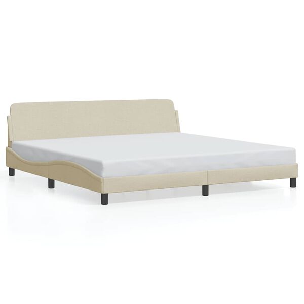 vidaXL Bettgestell "Dover" Creme 200x200 cm Stoff