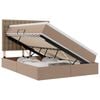 vidaXL Bett mit Stauraum und LED Cappuccino 140 x 200 cm Kunstleder