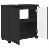 vidaXL Badezimmerwaschbecken-Schrank mit Regal Schwarz 60 x 30 x 60 cm