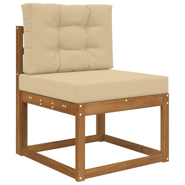 vidaXL Sofakissen f&uuml;r drau&szlig;en 2 pcs Beige Polyester