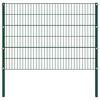 vidaXL Zaunelement mit Pfosten Eisen 176,5 x 120 cm Gr&uuml;n