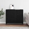 vidaXL Sideboard Schwarz Eichen-Optik 90 x 34 x 80 cm Holzwerkstoff