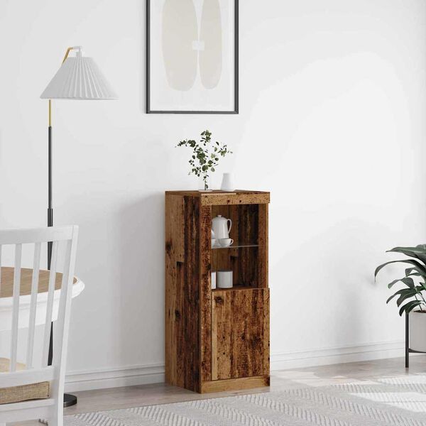 vidaXL LED-Sideboard Altholz 41 x 37 x 100 cm Holzwerkstoff