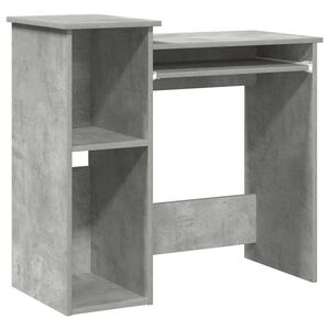 vidaXL Schreibtisch mit Regalen Betongrau 84x40x78 cm Holzwerkstoff