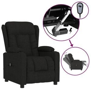 vidaXL Relaxsessel Elektrisch Schwarz Stoff