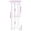 vidaXL Highboard Sonoma-Eiche 34,5x34x180 cm Holzwerkstoff
