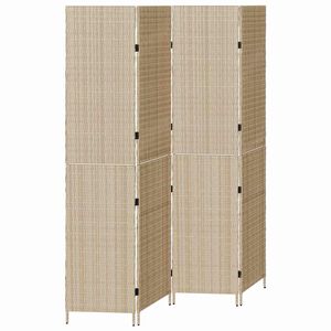 vidaXL Raumteiler Beige 195 x 200 cm Poly-Rattan