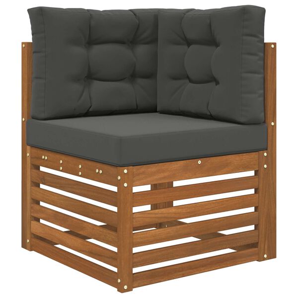 vidaXL Sofakissen f&uuml;r drau&szlig;en 3 pcs Anthrazit Polyester