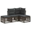 vidaXL Gartensofa-set 4 pcs Grau Poly-Rattan