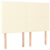 vidaXL Boxspringbett mit Matratze Creme 140x190 cm Kunstleder
