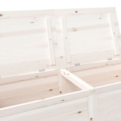 vidaXL Outdoor-Kissenbox Weiß 150x50x56 cm Massivholz Tanne