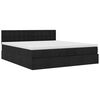 vidaXL Ottoman-Bett mit Matratze Schwarz 200x200 cm Stoff