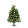 vidaXL Weihnachtsbaum mit 150 LEDs mit Ständer Grün 120 cm PE