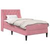 vidaXL Bettgestell mit Matratze mit Matratze Rosa 100 x 200 cm Samt