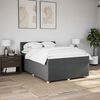 vidaXL Boxspringbett mit Matratze Dunkelgrau 140x200 cm Stoff