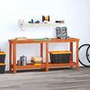vidaXL Werkbank Wachsbraun 180 x 50 x 80 cm Massives Kiefernholz