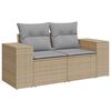 vidaXL Gartensofa-set mit Kissen 8 pcs Beige Poly-Rattan