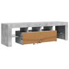 vidaXL TV-Schrank mit LED-Beleuchtung Betongrau 140x36,5x40 cm