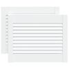 vidaXL Schrankt&uuml;ren Lamellen-Design 2 Stk Wei&szlig; 39,5x49,4 cm Massivholz