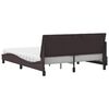 vidaXL Bett mit Matratze "Hanko" Dunkelbraun 160x200 cm Stoff