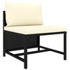 vidaXL 11-tlg. Garten-Lounge-Set mit Kissen Poly Rattan Schwarz