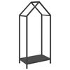 vidaXL Brennholzregal Schwarz 40x25x90 cm Kaltgewalzter Stahl