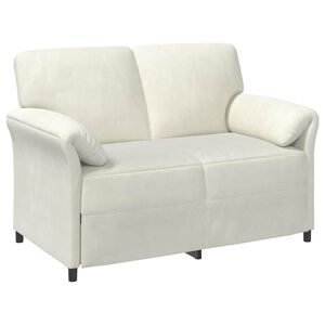 vidaXL 2-Sitzer Sofa Creme 138 x 83 x 95 cm Samt