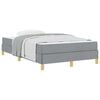 vidaXL Boxspringbett mit Matratze Hellgrau 120 x 200 cm Stoff