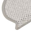 vidaXL Stufenmatten Selbstklebend Sisal-Optik 30Stk. 65x21x4cm Platina