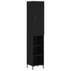 vidaXL Highboard Schwarz 34,5x34x180 cm Holzwerkstoff