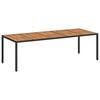 vidaXL Gartentisch Schwarz Poly-Rattan