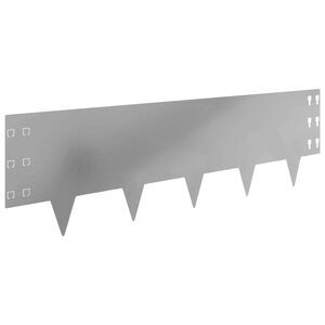 vidaXL Raseneinfassung 10 pcs 100 x 30 cm Stahl Silber