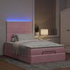 vidaXL Ottoman-Bett mit Matratzen & LEDs Rosa 120x190 cm Samt