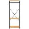 vidaXL Kleiderschrank Schwarz Eiche 60x40x167cm Metall Holzwerkstoff