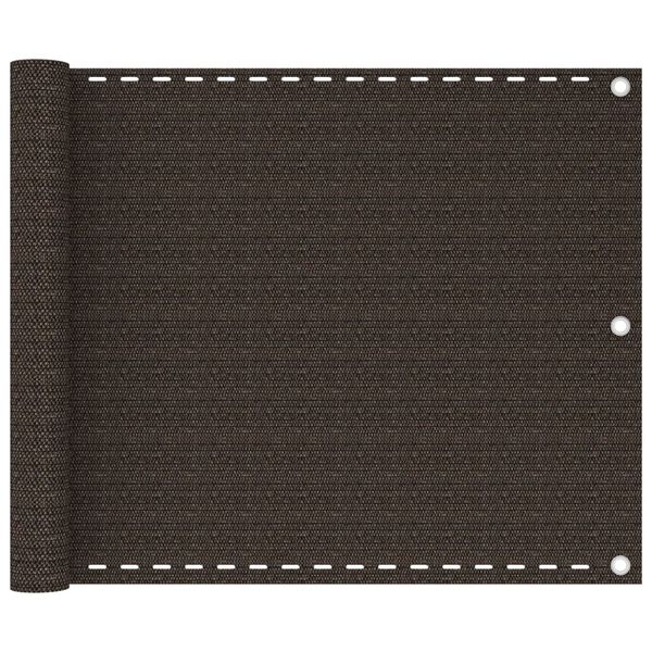 vidaXL Balkon-Sichtschutz Braun 75x300 cm HDPE