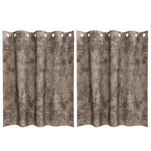 vidaXL Samtvorh&auml;nge 2 stk. Cappuccino 140 x 140 cm Samt