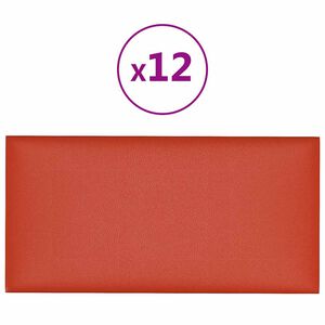 vidaXL Wandkopfteilen 12 stk. 30 x 15 cm Cappuccino Stoff