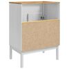 vidaXL Waschbeckenschrank mit Regal mit T&uuml;r FLORO Wei&szlig; 60 x 40 x 80 cm
