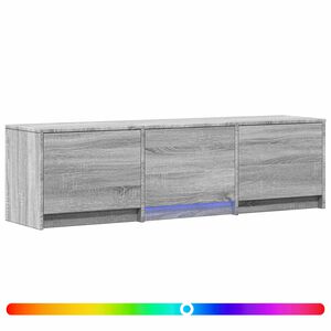 vidaXL Fernsehschrank mit LED mit LED Graues Sonoma 140 x 34 x 40 cm