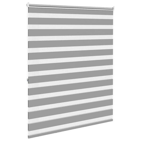 vidaXL Zebra-Rollo 140,9 x 175 cm, Stoffbreite 136,7 cm, grau