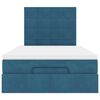 vidaXL Ottoman-Bett mit Matratzen & LEDs Dunkelblau 120x190 cm Samt