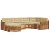 vidaXL Outdoor-Sofagarnitur mit Kissen 6 pcs Natur und Beige