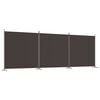 vidaXL 3-tlg. Paravent Braun 525x180 cm Stoff