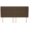 vidaXL Kopfteil mit Ohren Dunkelbraun 183x23x118/128 cm Stoff